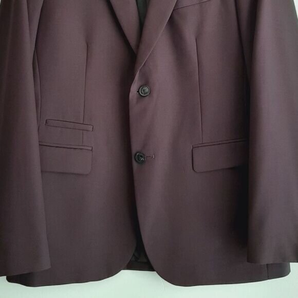 RW&CO nwot - Tailored Fit Blazer Jacket Deep Plum Purple Men's Sz 40 - Picture 4 of 13